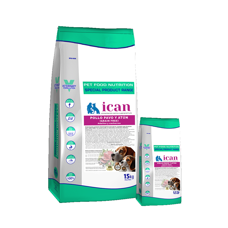 ican pollo pavo y atún (grain free)